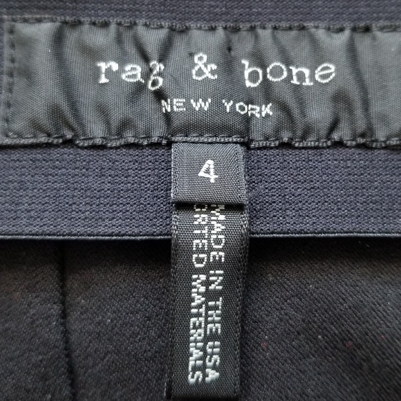 Rag & Bone Women's Black Stretch High Rise Collier Trouser Pants Sz. 4 - Picture 13 of 14